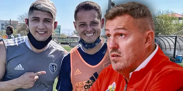 Alan Pulido, Chicharito y Óscar García (Fuente: MEXSPORT)