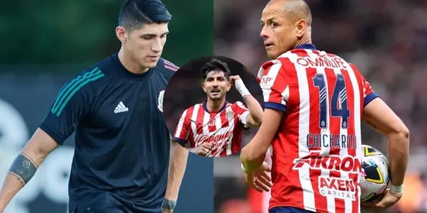 Alan Pulido, Víctor Guzmán y Chicharito (Fuente: MEXSPORT)