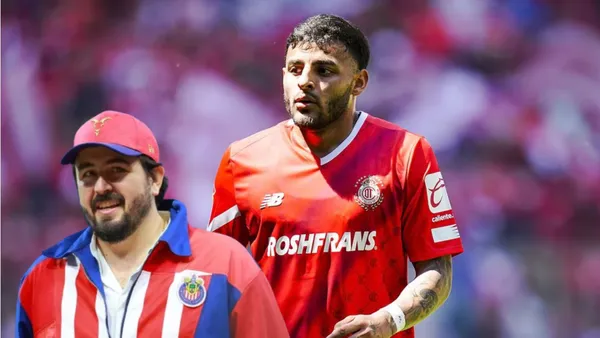 Alexis Vega con Toluca y Amaury Vergara