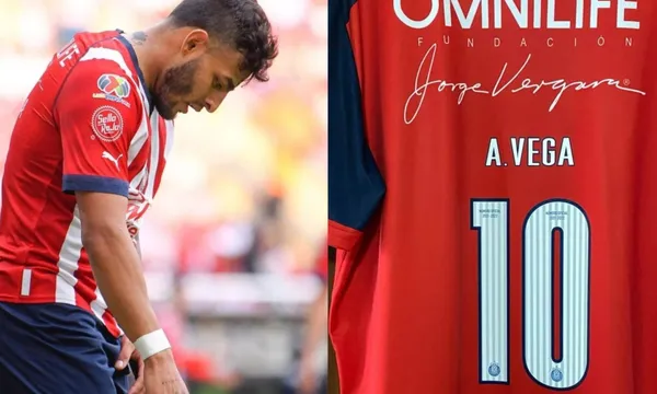 Alexis Vega triste y playera de las Chivas con la 10 / Nación Fútbol