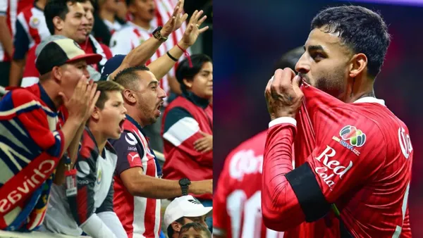 Alexis Vega y un aficionado de Chivas tuvieron un pleíto previo al partido | Foto: Especial