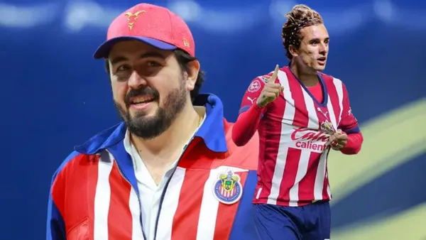 Amaury con los colores de Chivas y Jordi Cortizo con la de Chivas
