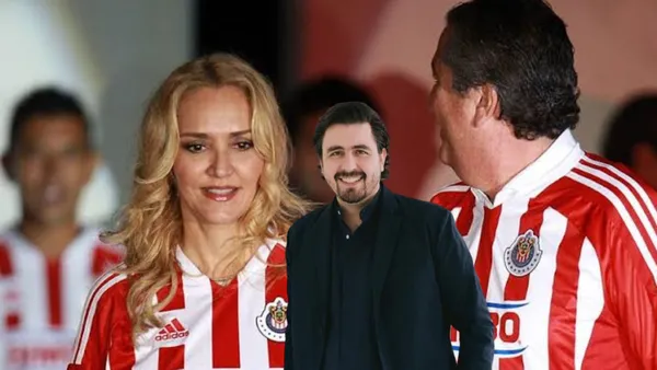 Amaury Vergara con Angélica Fuentes y Jorge Vergara