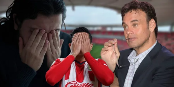 Amaury Vergara. lamento de jugador de Chivas y David Faitelson / Foto: ESPN y GROK