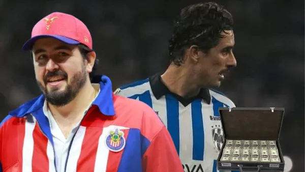 Amaury y Cortizo con un maletín de dinero