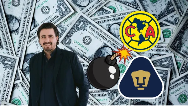 Amaury y escudos de América y Pumas