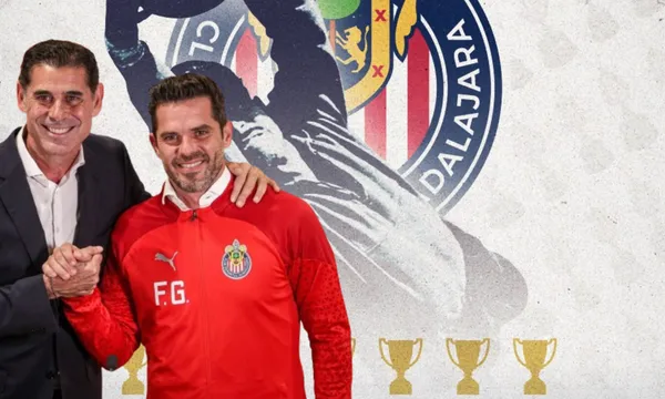 Arte de Chivas de Guadalajara, junto a él Hierro y Gago / Chivas