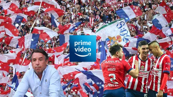 Azcárraga y jugadores de Chivas celebrando con la afición