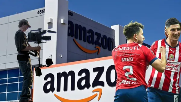 Camarógrafo tomando a jugadores de Chivas