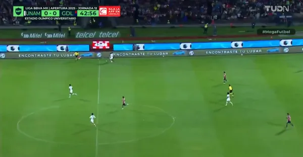 Captura de TUDN del Chivas vs Pumas