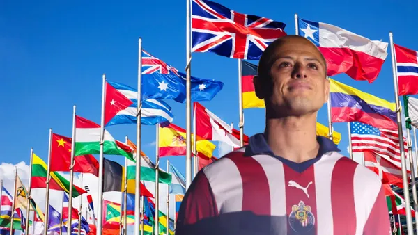 Chicharito y banderas del mundo