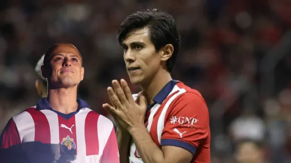 Chicharito y Macías en partido de Chivas