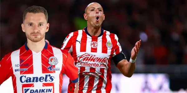 Chicharito y Salles Lamonge/FOTO: Atlético de San Luis