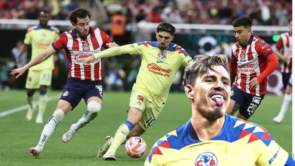 Chicote con América y Mozo y Nene peleando el balón con Valdés