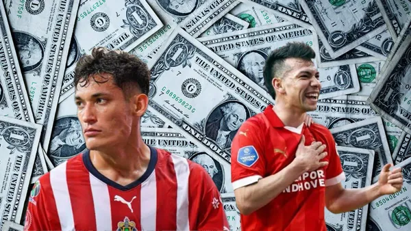 Chiquete con la playera de Chivas y Chucky con la de PSV