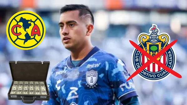 Chiquito Sánchez con el logo del América y Chivas