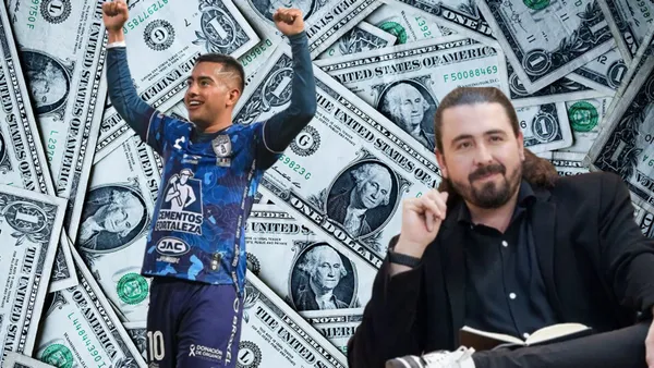 Chiquito Sánchez festejando y Amaury Vergara