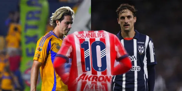Córdova y Cortizo con la 10 de Chivas/FOTO: Fútbol Total