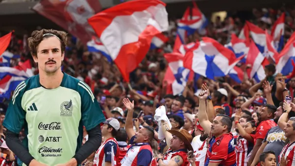 Cortizo con el Tricolor y afición de chivas