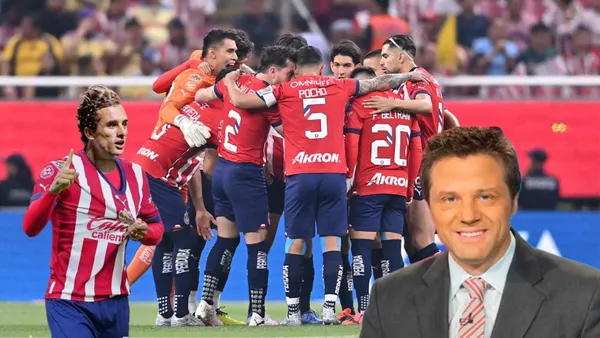 Cortizo con la de Chivas, jugadores del rebaño y el Tato Noriega