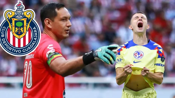 Cota con León y Fidalgo con el escudo de Chivas