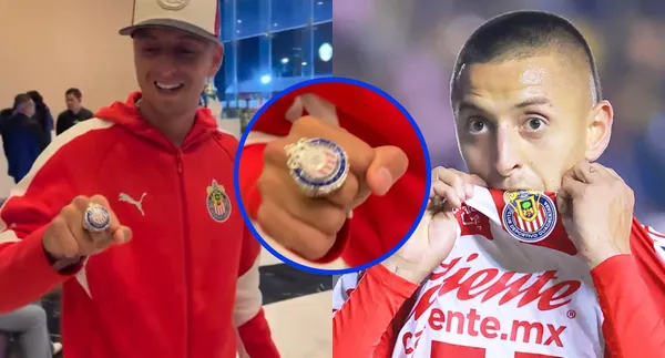 El anillo de Alvarado con el escudo de Chivas, en el marco del paso invicto de Chivas