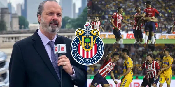 El ex jugador de Chivas y Tigres, hoy analista de ESPN no pudo ocultar su alegría con el triunfo rojiblanco.