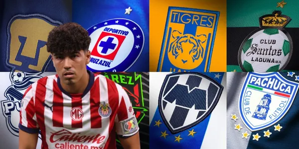 Erick Gutiérrez junto a clubes de la Liga MX / FOTO INSTAGRAM