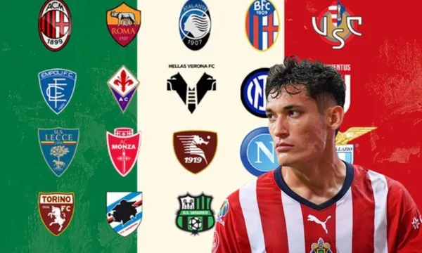 Escudos de los clubes de Italia y Chiquete Orozco / Fútbol Sapiens