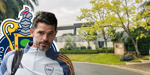Fernando Gago junto a mansión / FOTO X