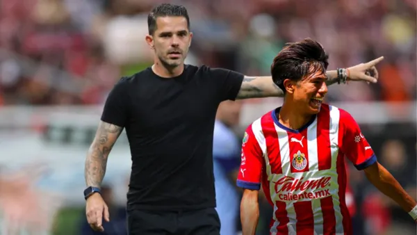 Fernando Gago y Padill en partido con Chivas