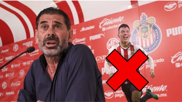 Fernando Hierro en conferencia y el Chuky tachado