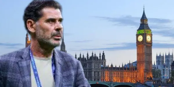 Fernando Hierro y al fondo el Big Ben / Foto Getty