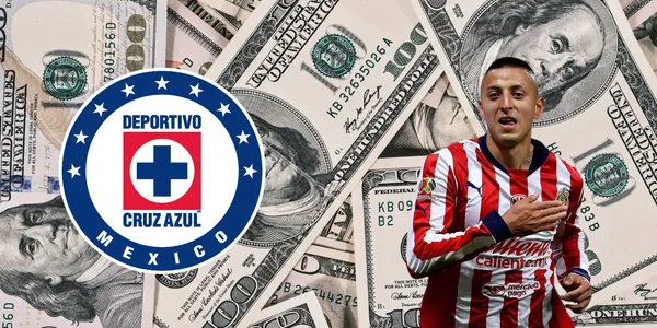 Fondo de Canva, con Alvarado y escudo de Cruz Azul al frente