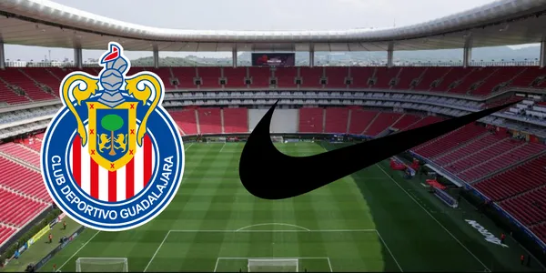 Fondo tomado de Chivas, con escudo de Chivas y logo de Nike