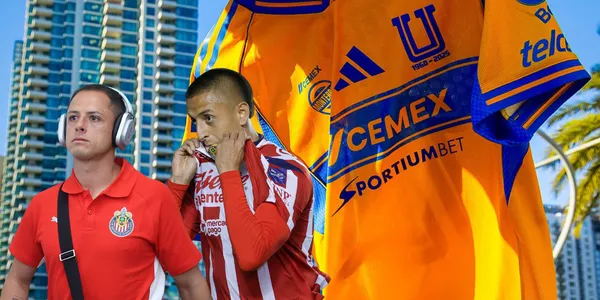 Fondo tomado de Tigres, con Alvarado y CH14 al frente