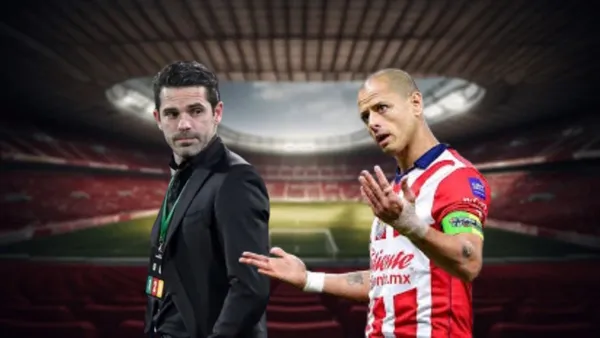 Foto: Fernando Gago y Chicharito Hernández en Chivas