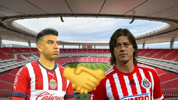 Foto: Infmx / Nene Beltrán y Matías Almeyda en Chivas