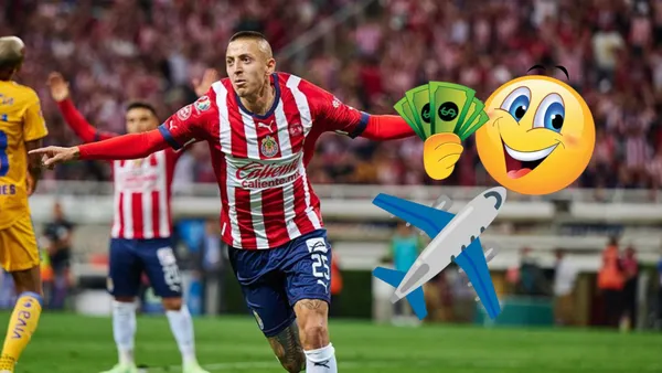 Foto: Piojo Alvarado y su festejo de gol en Chivas