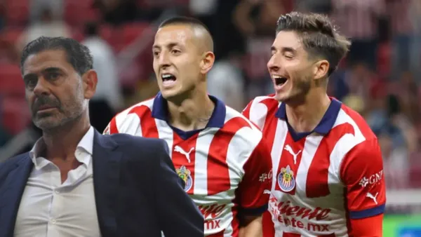 Hierro, Piojo y Cone en un partido con Chivas