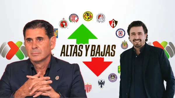 Hierro y Amaury y logos de los equipos de la Liga Mx