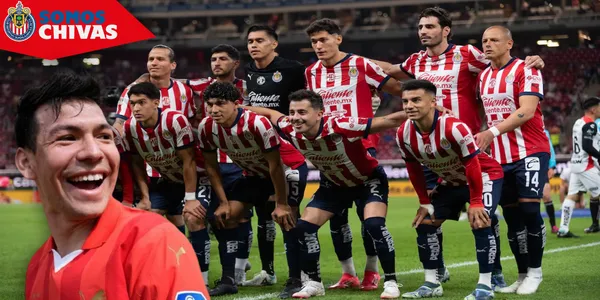Hirving Lozano y jugadores Chivas (Fuente: MEXSPORT)