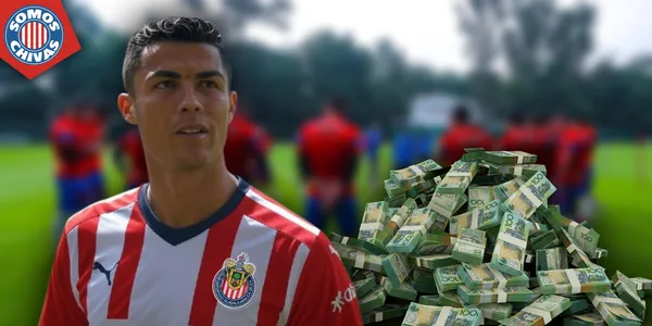 Ilustración de Cristiano Ronaldo con la playera de Chivas (Fuente: GROK)
