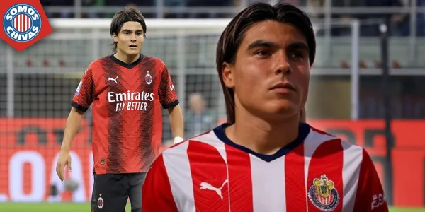 Ilustración de Luka Romero con la playera de Chivas (Fuente: GROK)