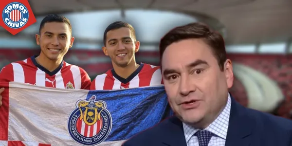 Ilustración de Orbelín y Chávez con Chivas / Jorge Pietrasanta (Fuente: GROK / ESPN)