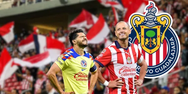 Javier Hernández portando el gafete de capitán con las Chivas en el Clausura 2024