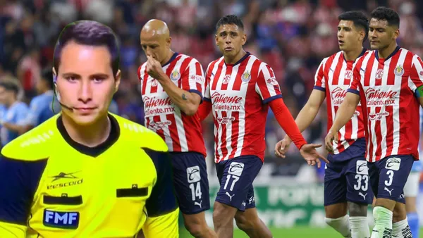 Jesús López y jugadores de Chivas (Foto: MEXSPORT)
