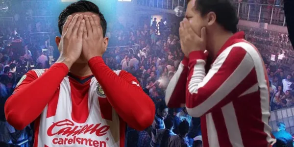 Jugador de Chivas lamentándose / Foto: GROK y TUDN