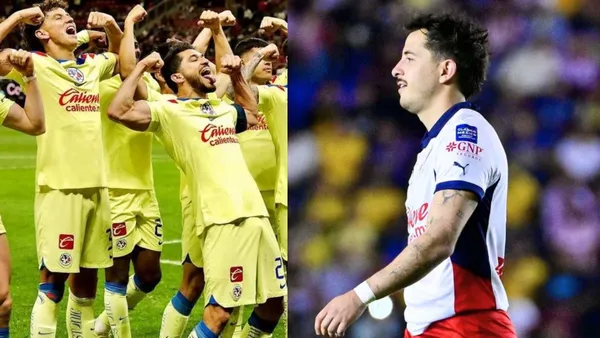 Jugador del América se burla de Mozo tras expulsión | Foto: Especial