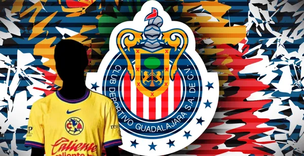 Jugador incógnito del América junto al escudo de Chivas / FOTO INSTAGRAM